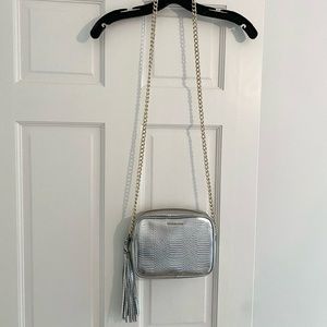 Never Used Silver Victoria Secret Crossbody Bag